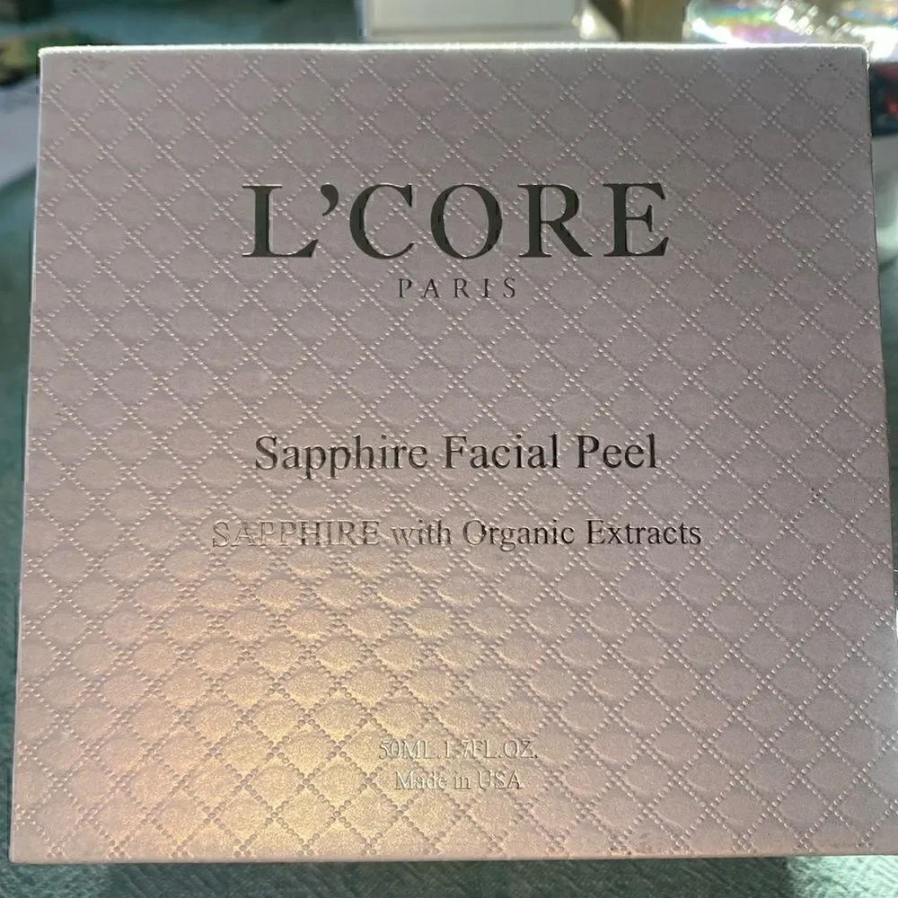 L’Core Paris Sapphire Facial Peel 1.7 oz 50ml NIB Luxury Skincare Exfoliating